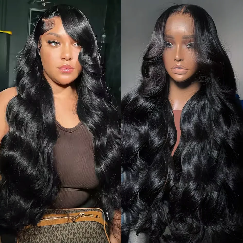 

Body Wave HD Lace Front Wigs Human Hair 200 Density 13x6 HD Transparent Lace Frontal Brazilian Wig Pre Plucked For Women 46 Inch