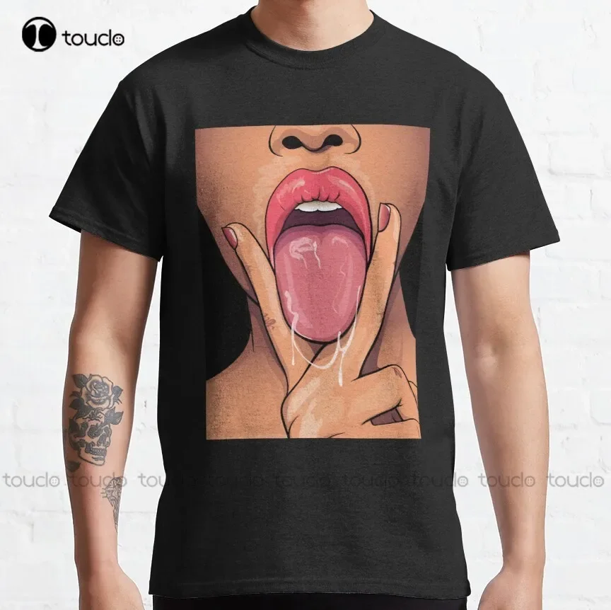 Gifts Idea Licking Love For Birthday Classic T-Shirt Black Tshirts Shirts For Men Tee T Shirts Harajuku Streetwear New Popular