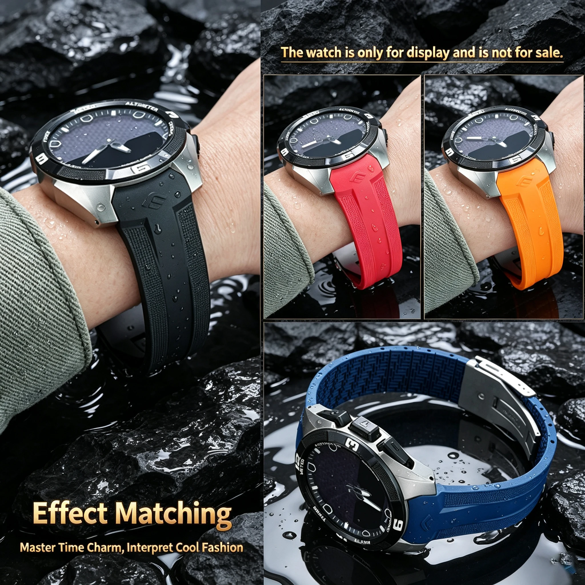 22mm T091 Silicone Rubber Watch Strap for Tissot 1853 T-Touch Tengzhi T091.420A Series Men Replacement Watchband Accessories