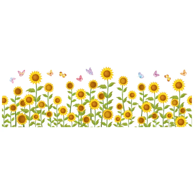 

Butterfly Sunflower Wall Sticker Shop Window Glass Layout Electrostatic Decoration Sticker Moisture-proof Anti Fouling Removable