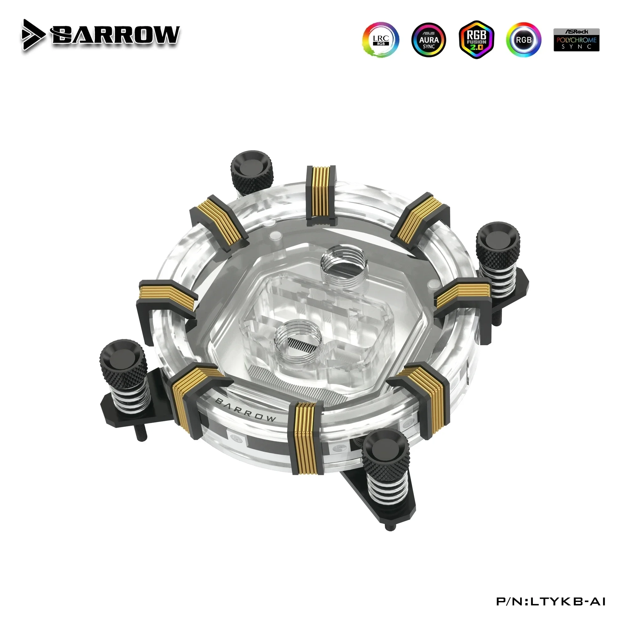 Barrow CPU Water Block For AMD AM5 AM4 AM3 AM3+ FM2/ INTEL LGA115X 1200 1700 /X99 X299 5V ARGB 3PIN MOBO AURA SYNC