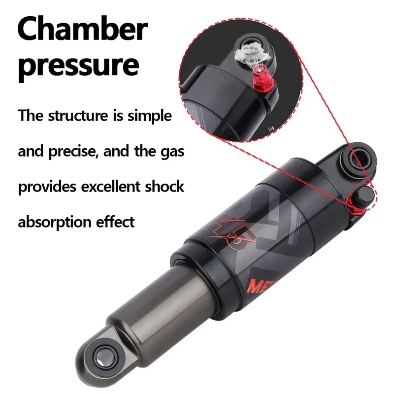 MEROCA Air Shock Absorber – 125/150/165/190/200mm Alloy Rear Shock for MTB, Scooter & Folding Bicycle
