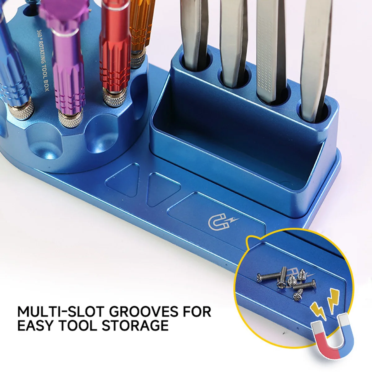 Multi-function Screwdriver Storage Holder Rotating Box ,Repair Tools Storage Box For Desktop, Tools Rack Screwdriver Stand