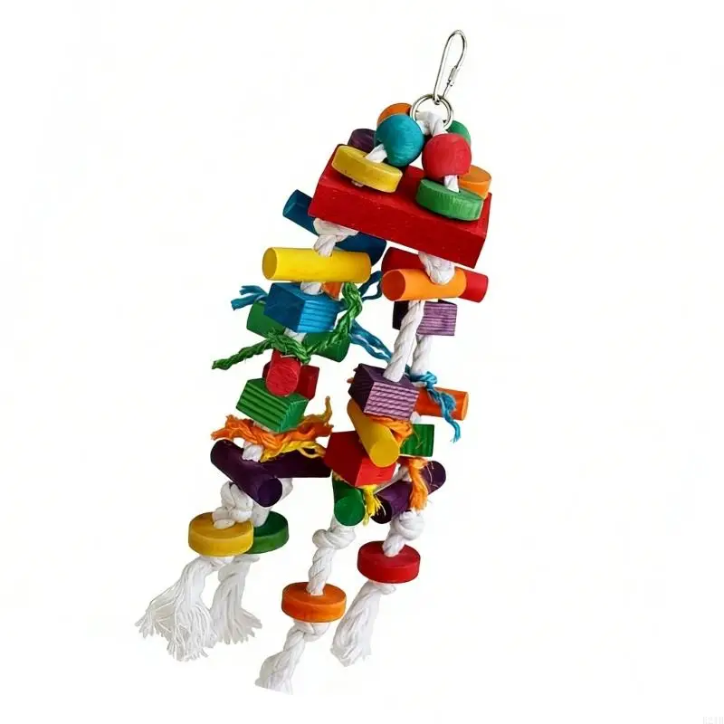 Parrots Chew Toy Entertainment Block Bird Physical Mental Stimulation Activity 