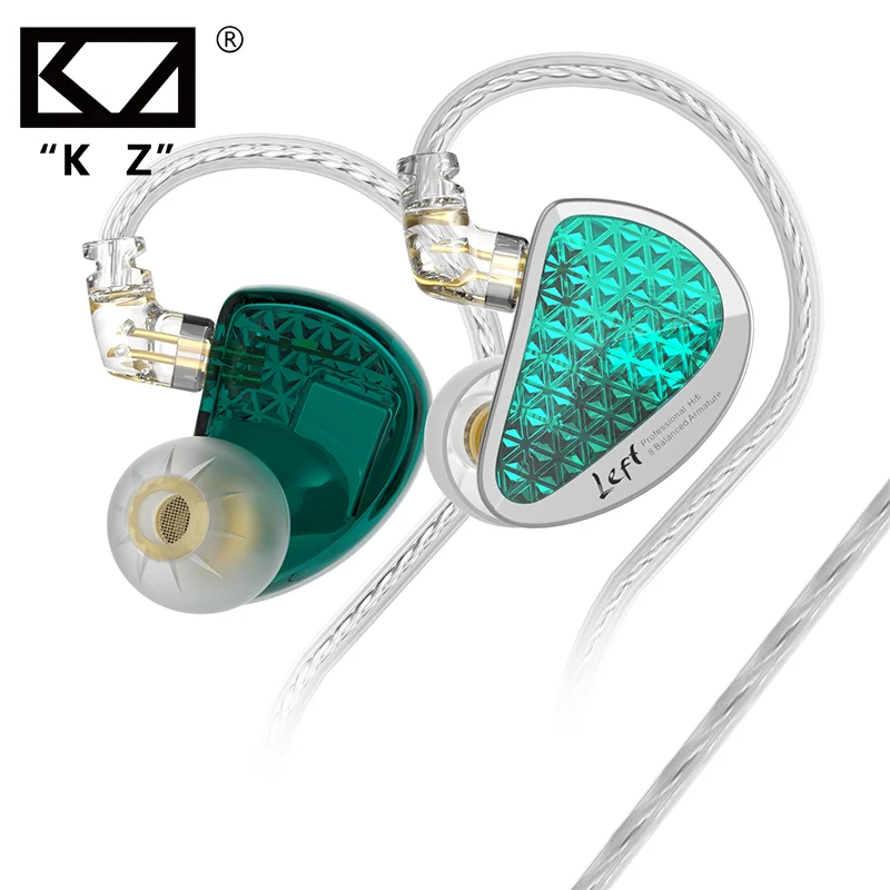 KZ AS16 PRO Wired Earphone 8BA Balance Armature Best Headphone In Ear Monitor Sport HiFi Music Bass Earbuds Headset Microphone