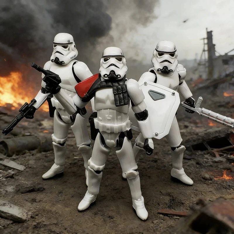In The Inventory War White Soldiers Black Soldiers Commander Toy Models Black Knights Soldiers Clones Mobile Dolls Ornaments