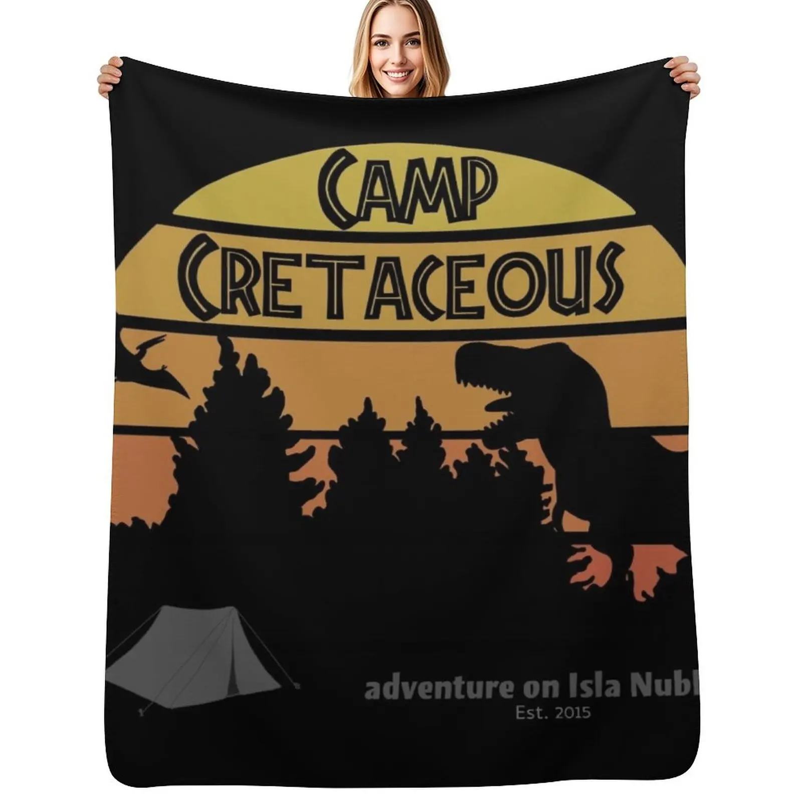 

Camp Cretaceous Throw Blanket Soft Breathable Blanket for Night Sleeping