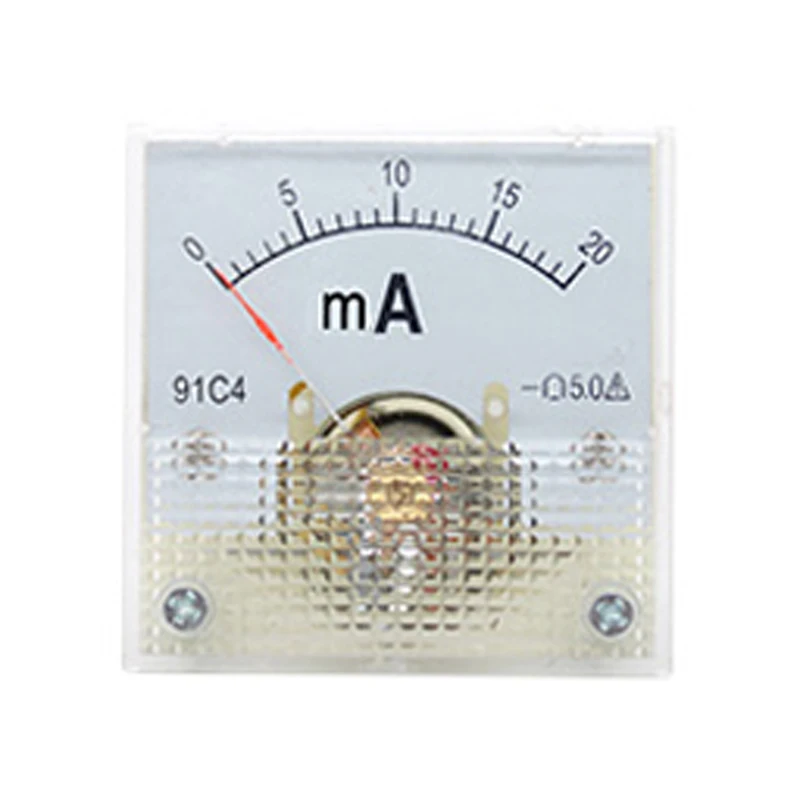 91C4 Class Ampere Analog Panel Meter Ammeter 2.5 Accuracy DC 100uA 20mA 30mA 500mA 0-1A 2A 3A 5A 10A 15A 20A 30A High quality