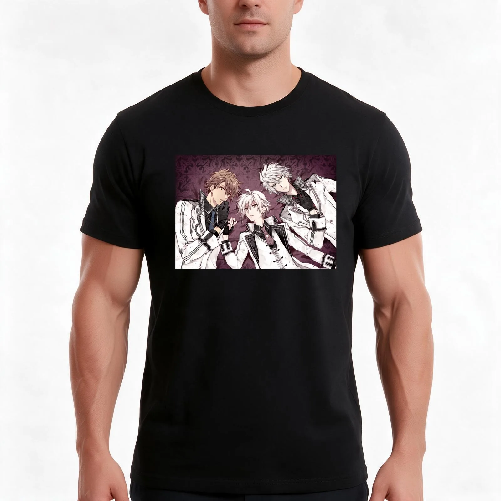 IDOLiSH7 T-Shirt, Summer Casual Cotton Tee, Oversized Streetwear Tops, Vintage Graphic Print, Loose Fit Short Sleeve