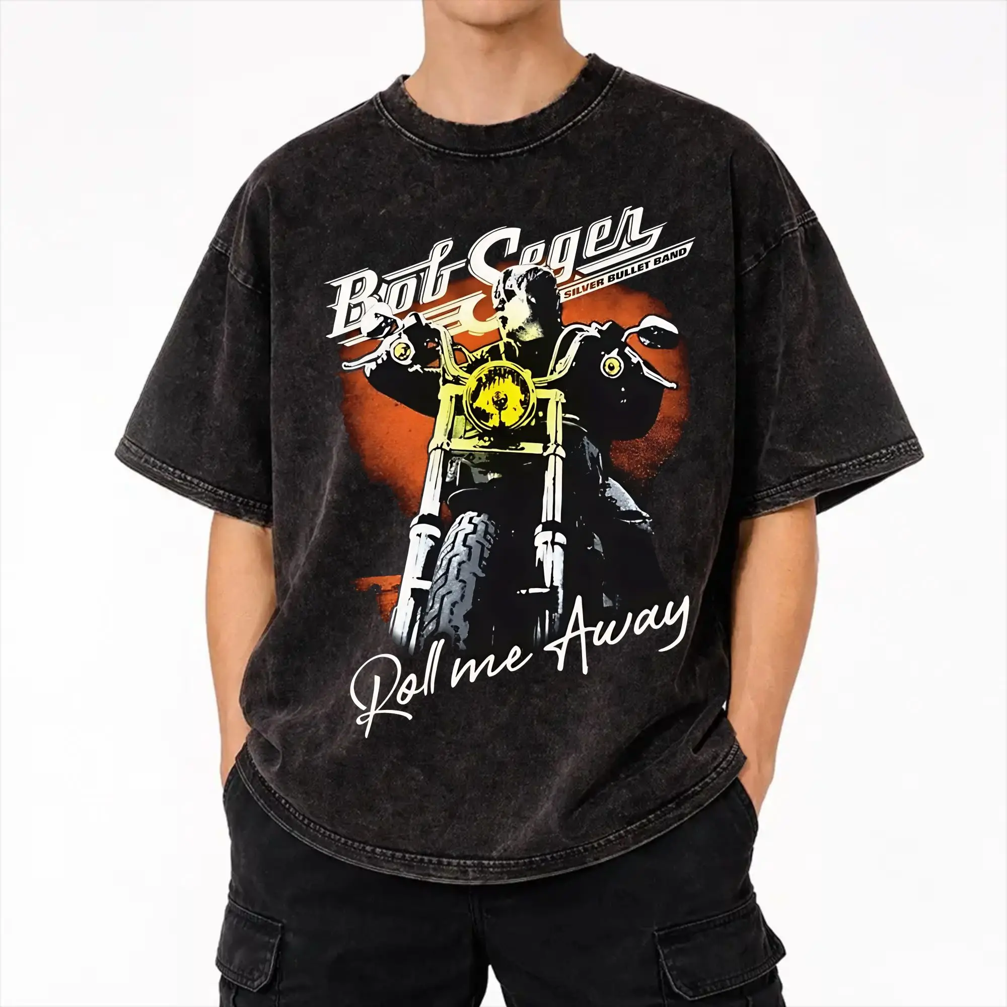 Bobs legend rock and Roll Segers Final Tour  T Shirts Hip Hop Washed 100% Cotton T-Shirt  Vintage Men Women Streetwear