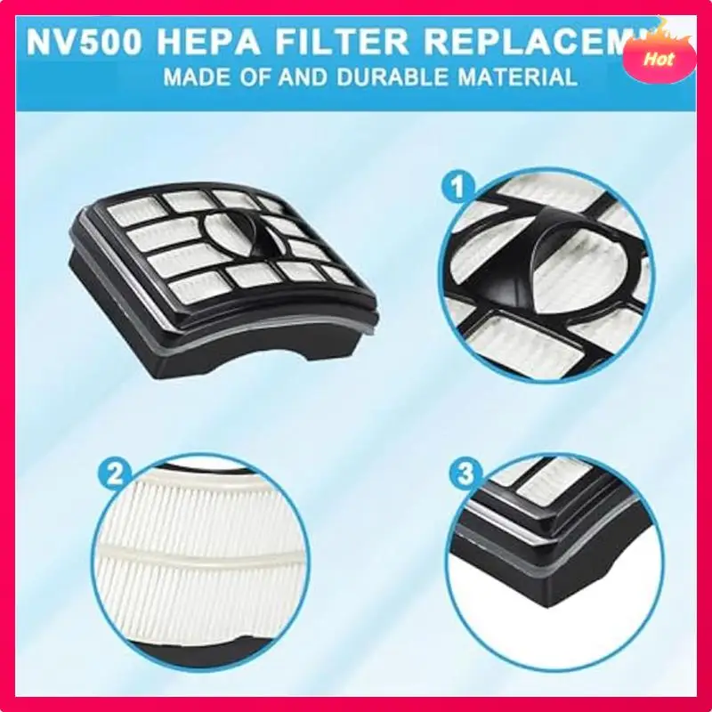 AD-Vacuum Filter Replacement For Shark Rotator Pro Lift-Away NV500, NV501, NV502, NV503, NV505, NV510, NV520,HEPA Filters