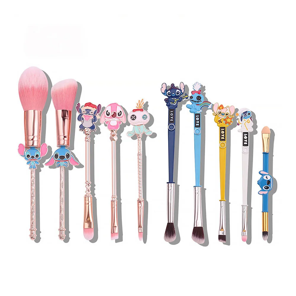 5Pcs/set Disney Lilo & Stitch Makeup Brushes Kawaii Model Versatile Cosmetics Brush for Women Eyeshadow Concealer Lip Eye Brush