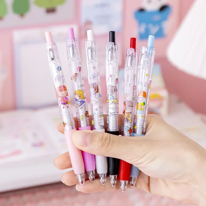 

36 шт., креативный милый детский обучающий пресс, нейтральная ручка, черная 0,5, студенческий приз, подарок, канцелярские товары, оптовая продажа, школьные принадлежности