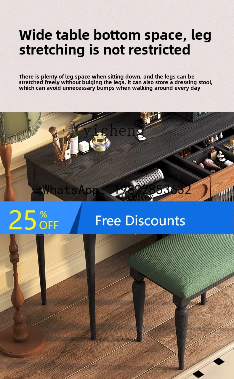 

dressing table retractable adjustment antique retro makeup table all solid wood chest