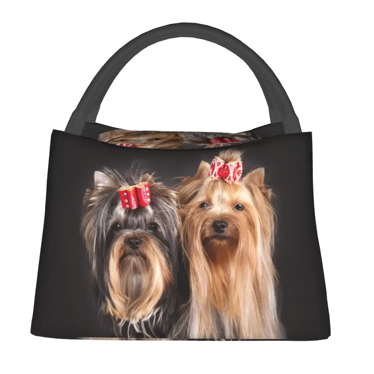 Yorkshire Terrier Lunch Bag Animals Dog Leisure Lunch Box School Convenient Thermal Tote Handbags Print Cooler Bag