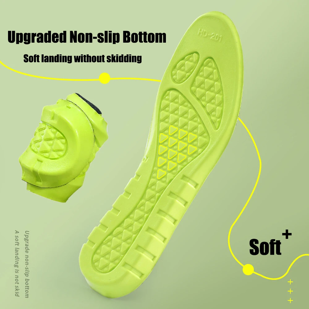 

Thick High Rebound Cloud Feel Sport Insoles Breathable Sweat Wicking Deodorant Cushion Inserts Long Standing Workout Footwear