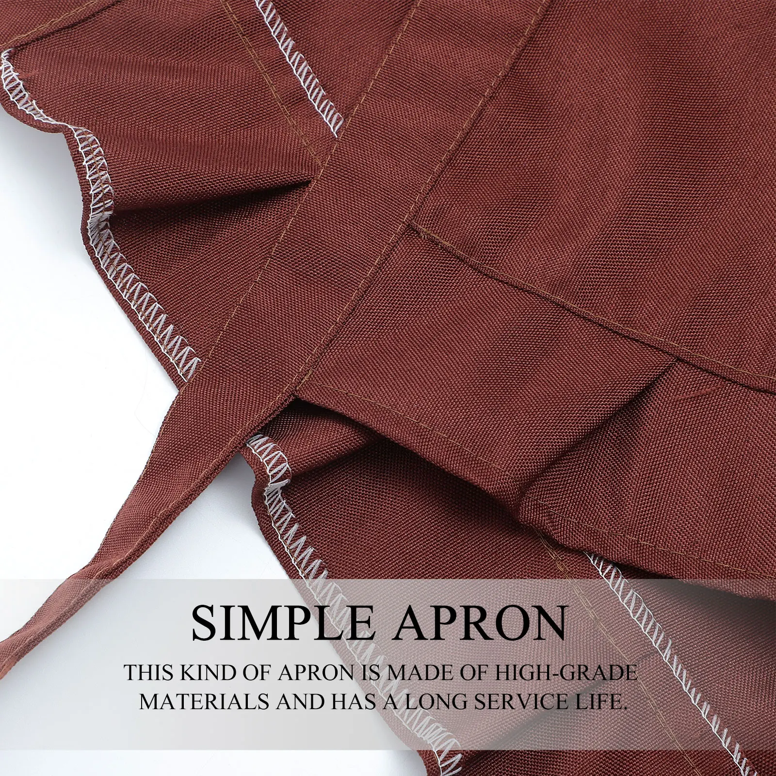 

Lace Half-length Apron Wrinkle-resistant Polyester Kitchen Cooking Comfortable Lightweight with Pockets Home Use