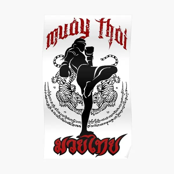 Muay Thai Kick Thailand Martial Art Spor  Poster Mural Modern Vintage Funny Decoration Decor Home Room Wall Picture No Frame