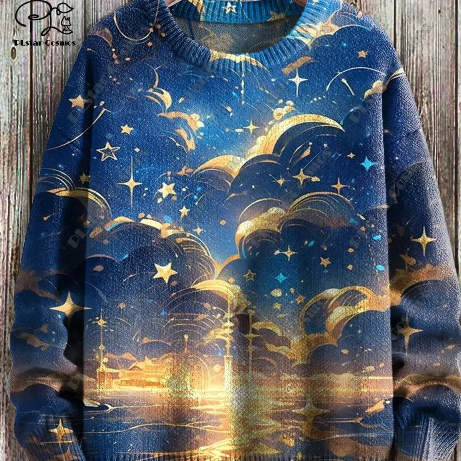 20PLstar Cosmos New 3D Printed Ocean Whale Shark Sea Turtle Jellyfish Manta Ray Pattern Ugly Sweater Winter Street Casual Unisex