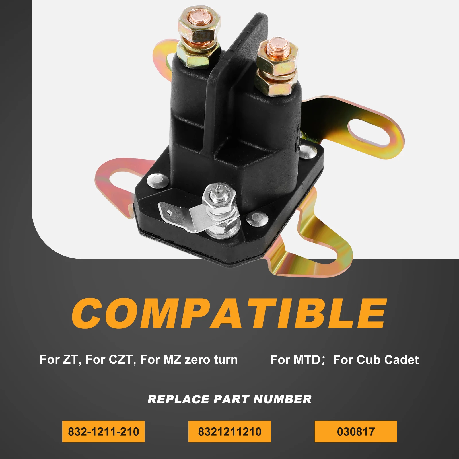 2PCS Rasaerba Avviamento Solenoide Sicuro Impermeabile Zero Turn Rasaerba Avviamento Solenoide Relè Rasaerba Trattore per Gas Precedente