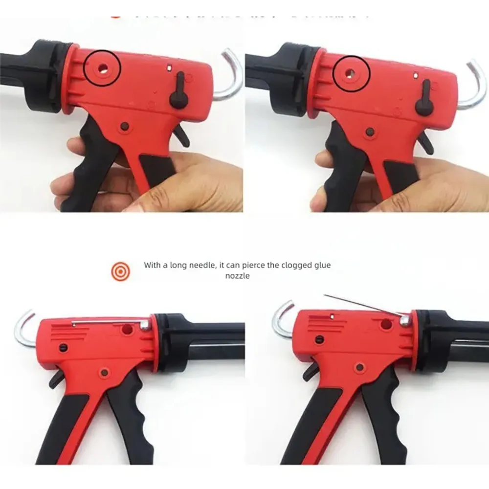 982 Rotatable Caulking Gun Manual Glue Sealant Gun Finishing Tools Glass Corner Seam Filling Concrete Tile Joint Hand Tools