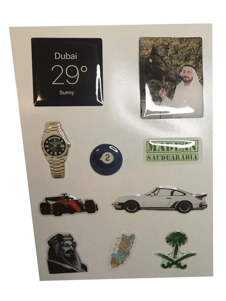 5 Blatt DIY dekorative Harzaufkleber für Telefon 3D-Saudi-Dekorationen – Detail 2