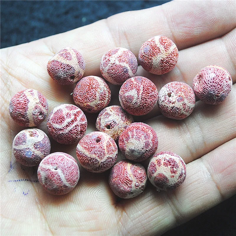 23PCS Natural Sponge Coral Beads Strings Round Ball Size 18MM RED COLORS BEST FOR YOUR JEWELRY MAKING ACCESSORIES