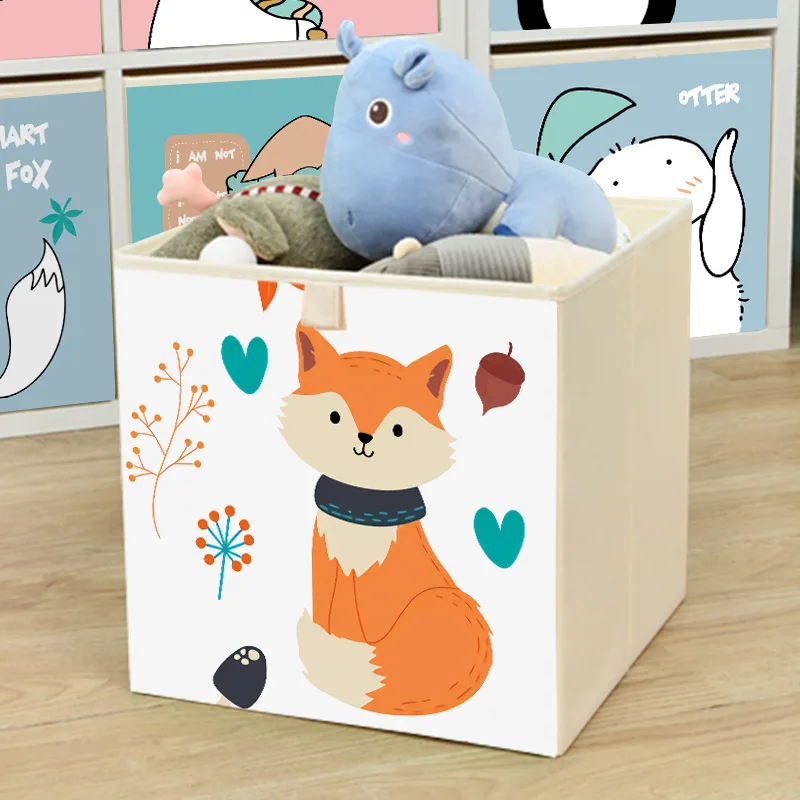 Foldable Storage Box Cartoon Animal Folding Large Laundry Basket Sundries Children Clothes Toys Book Storage organizer