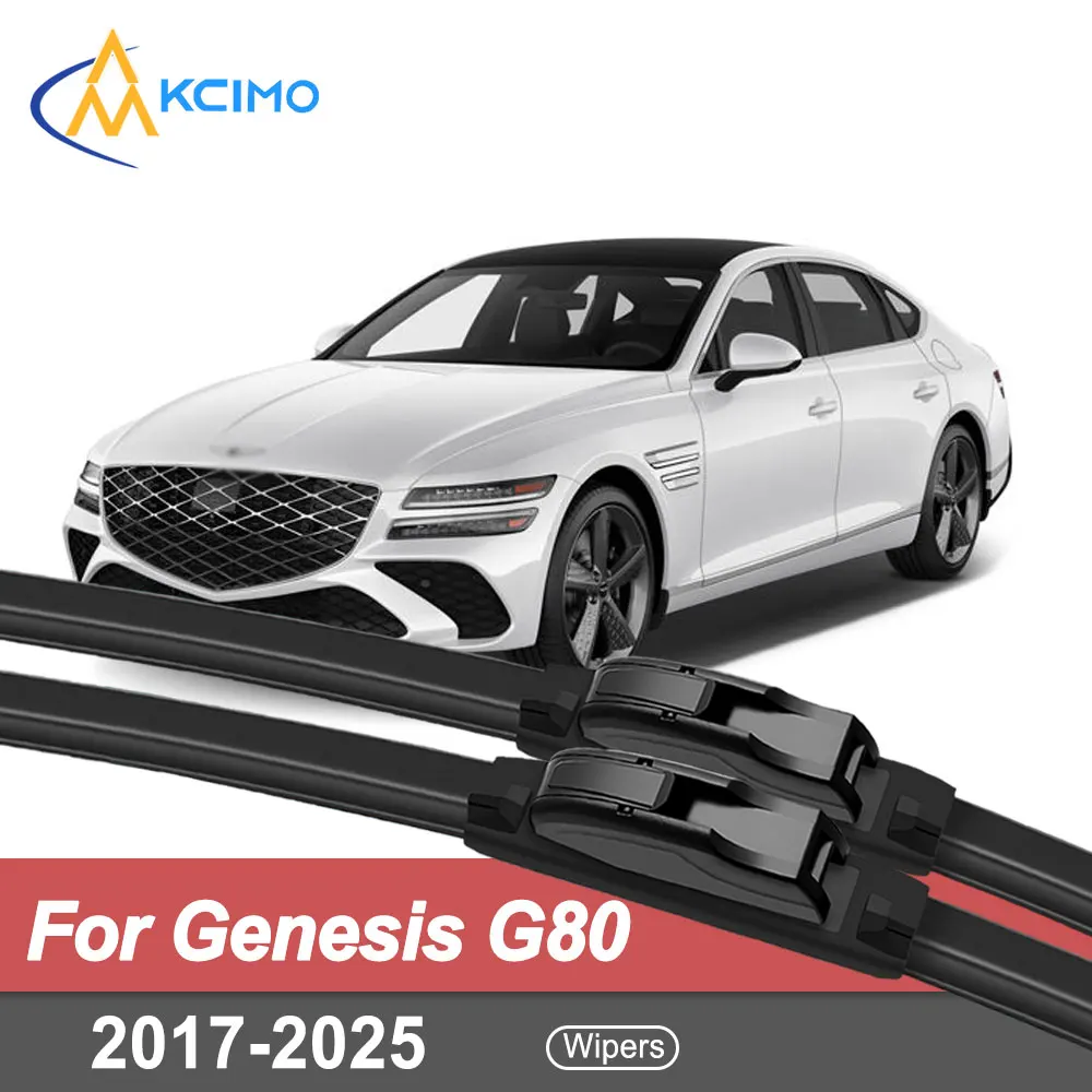 

For Genesis G80 DH RG3 2017-2025 Front Windshield Wiper Blades 2pcs Quiet Rain Windscreen Window Accessories