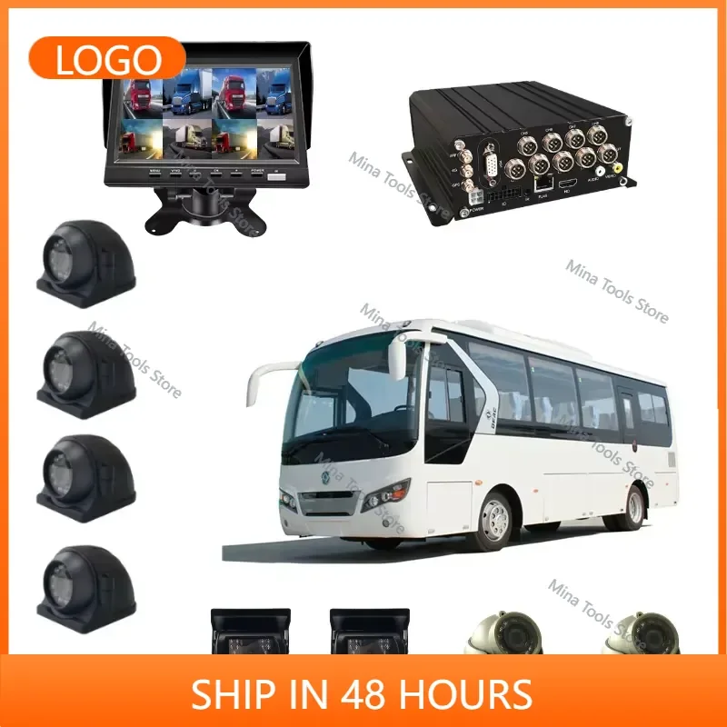 8 Channel HDD MDVR 4G WiFi Mobile Digital Video Recorder for Truck Bus Taxi, Support 4TB HDD Real-time Tracking CMSV6