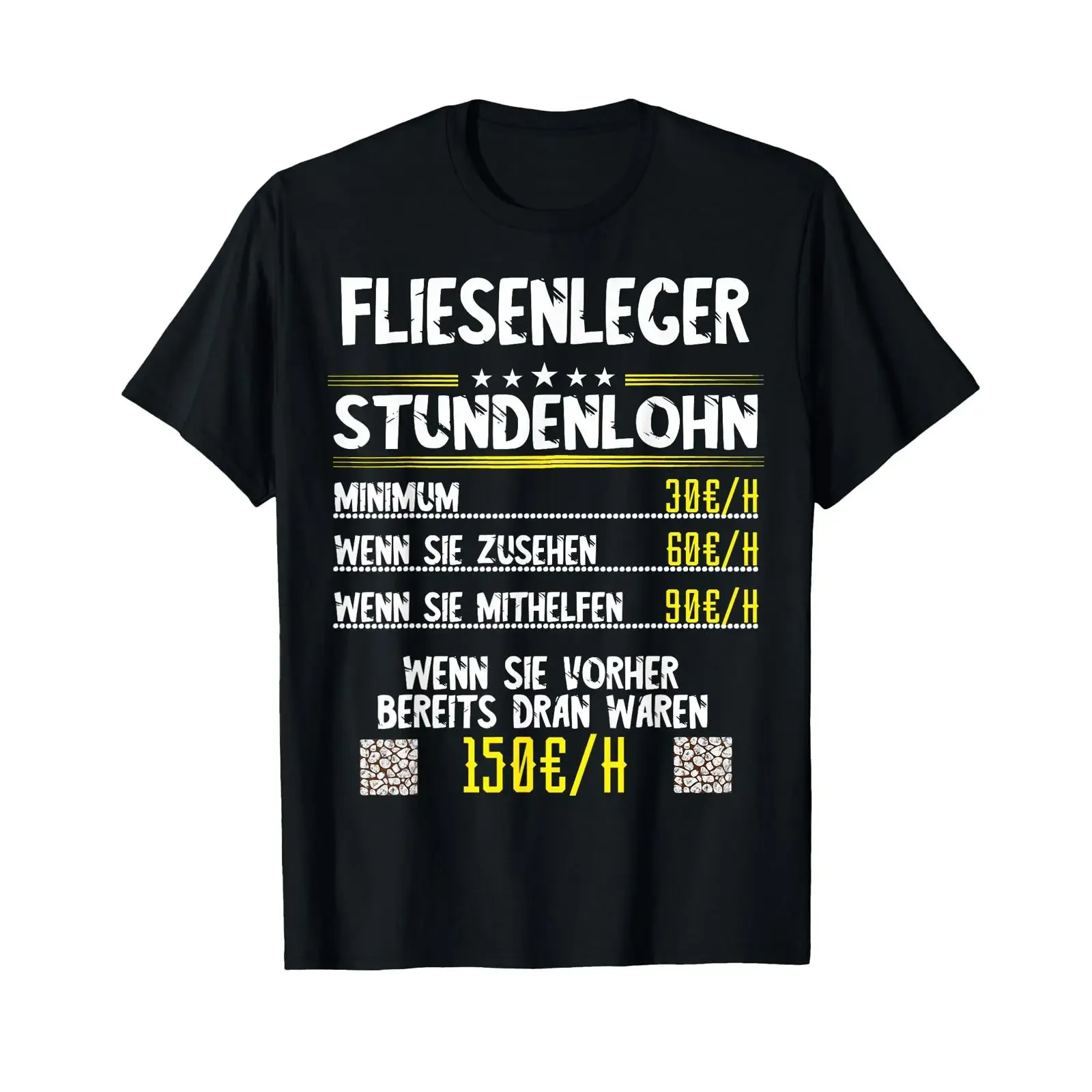 Tile layer hourly wage tiling floor slogan T shirt vintage Washed graphic designer clothes Stylish fashion Slightly Unisex