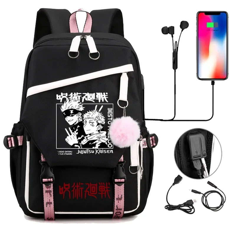 Anime Ryomen Sukuna Eyes Cosplay School Backpack for Teenager Boys Girls Jujutsu Kaisen Anime School Bag Bagpack Travel Rucksack