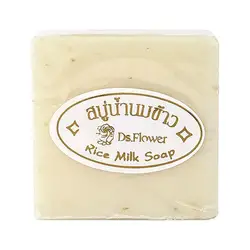 Thai Rice Soap Brightening Handmade Goat Milk Soap Body Cleansing Soap Gentle Moisturizing Natural Rice Milk Soap For Face Hand