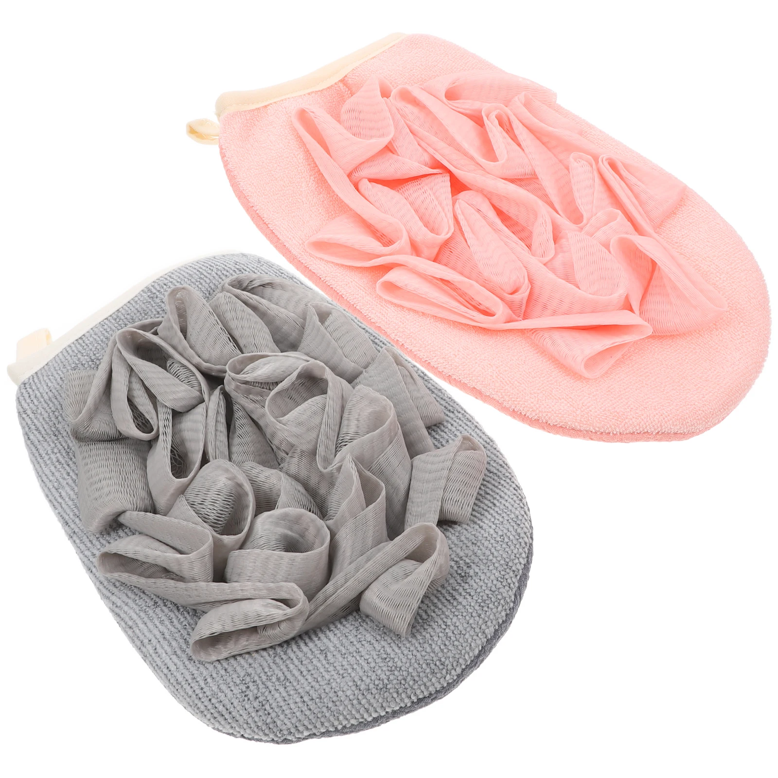 

2 шт., перчатки для ванны для душа, отшелушивающие перчатки для чистки тела, глубокая очистка, массажный портативный инструмент для мытья, аксессуары для купания