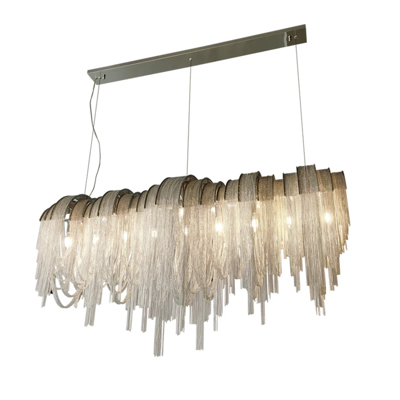 

China Factory Nordic Style Exhibition Hall Dining Room Led Pendant Light Luxury Chandelier