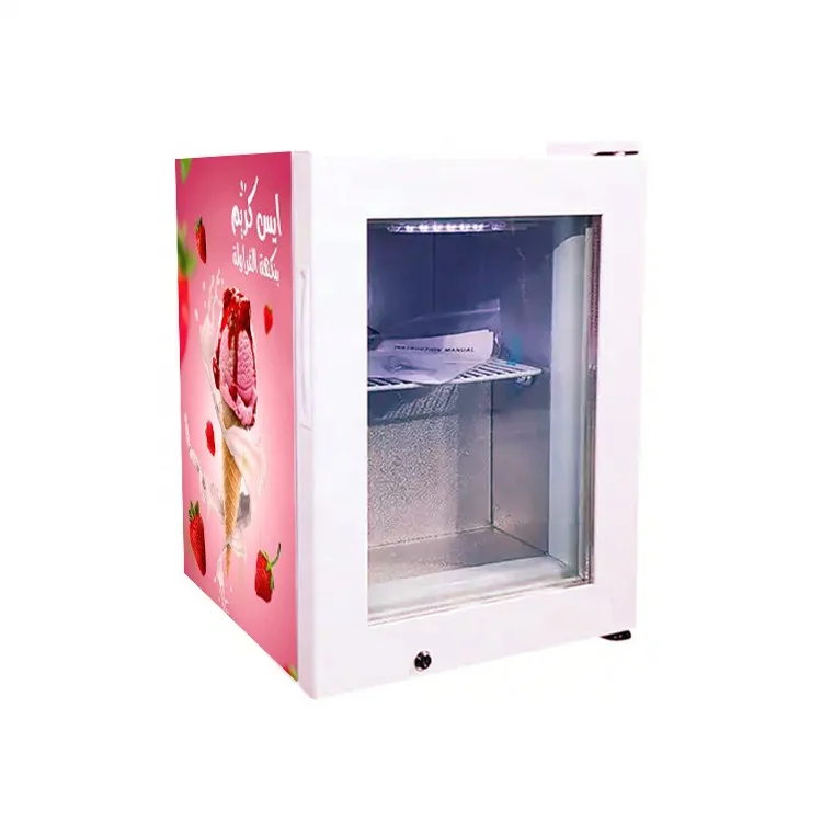 21L Promotion Mini Glass Door Ice Cream Freezer