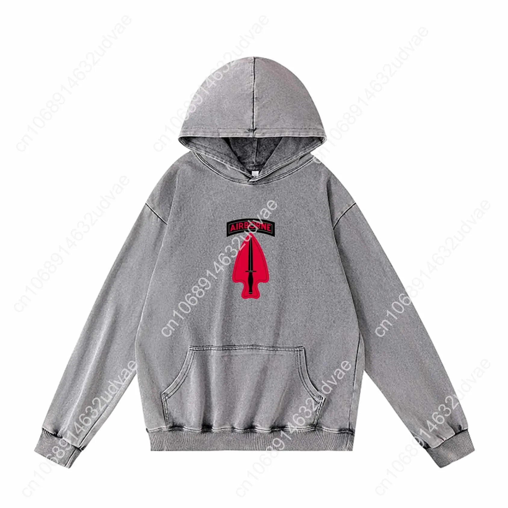 USASOC Delta Force Hoodies Retro Sweatshirt met capuchon Man Vrouw Tiener Vintage Pullover Sweatshirt met zak Aangepaste tops