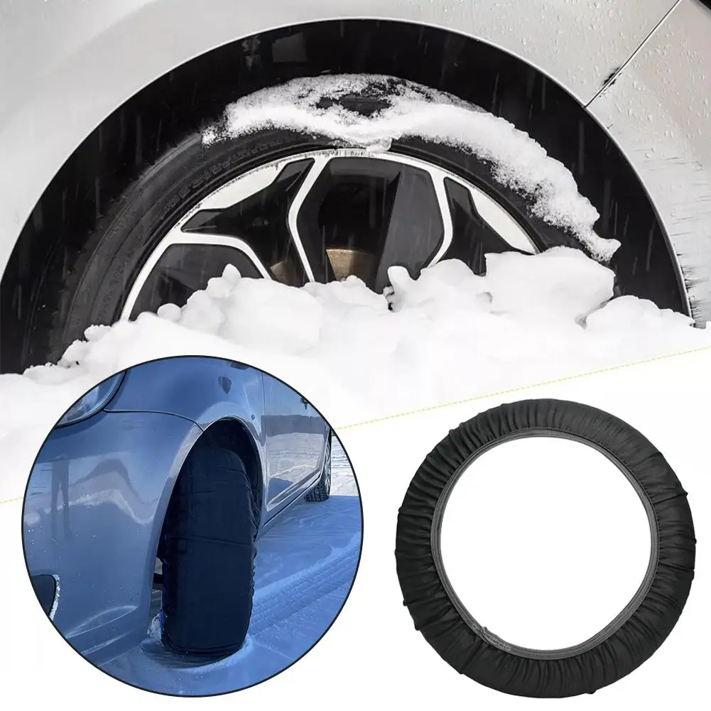 Car Tire Snow Socks Wheel Tyre Off-road Tires Winter Cars Wheel Socks Suitable For Out Of City And In City Easy Assembly F5L0