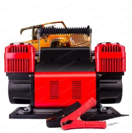 Vehicle Air Pump Double Cylinder High Pressure High Power Desert Off- Truck Agricultural Vehicle Car Tire Air Pump