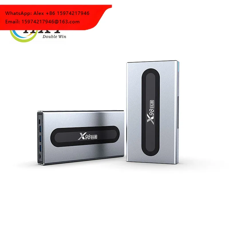 

8K 60fps Smart TV Box HXT X98HUB 7*HD 2.1a USB3.0 Type-C 1000M Ethernet Android 11