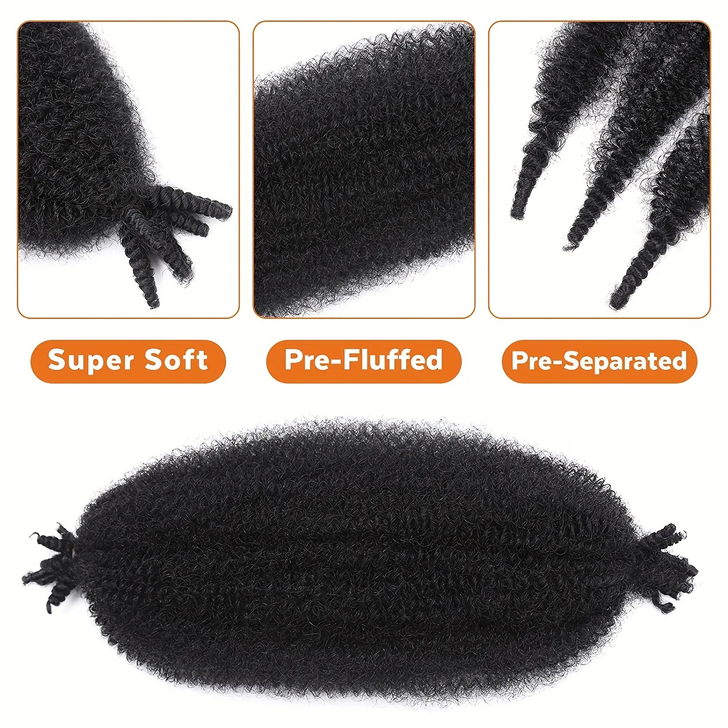 Twist Crochet Hair Pre-Separated Marley Braids Synthetic Hair Extensions For Women Soft Braids Twist Braiding Hair Afro 18Inch