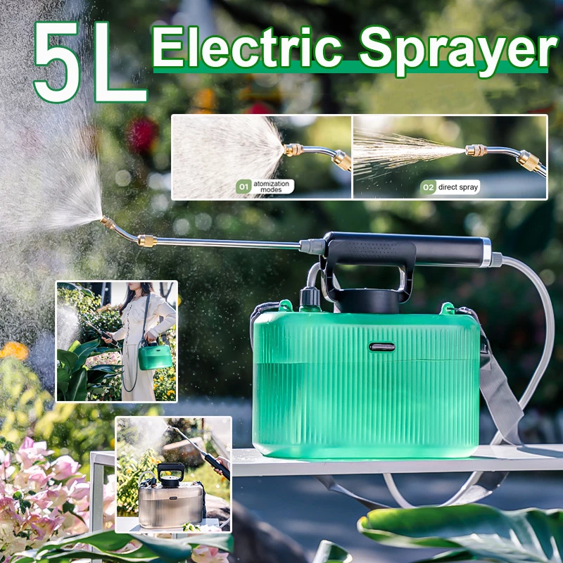 

5L Garden Electric Sprayer Horticultural Pesticide Spray Pot Watering Flower Medicine Machine Mini Disinfection Spray 2200mAh