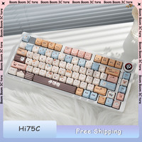LEOBOG HI75 Mechanical Keyboard Wired Aluminium Alloy Custom Moa KeyCap Hot Swap RGB Backlit HIFI Sound Gaming Keyboard