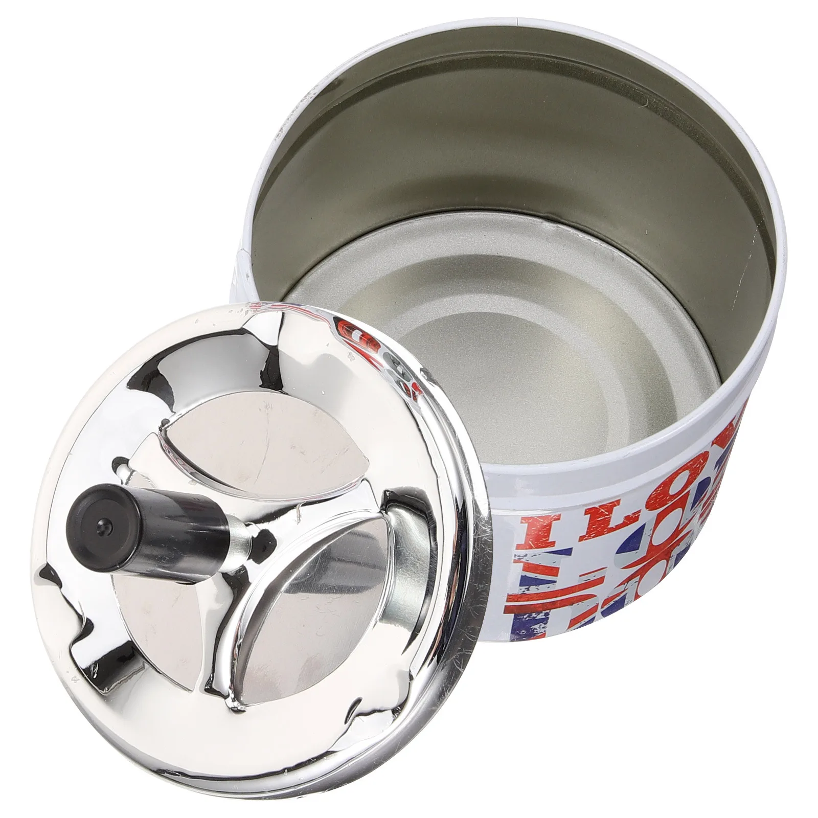 

Windproof Ashtray Metal Automatic Extinguishing Cigarette Tray Smooth No Burr Desktop Holder For Home Office Bar Use Round Small