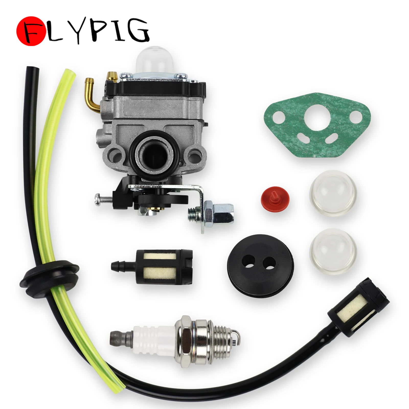 Kit de carburador para cortador de grama, para victa makita gmc talon whipper, filtro de linha de combustível, vela de ignição, linha de filtro