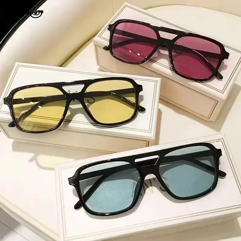 Vintage Square Sunglasses for Woman Retro Brand Sun Glasses Female Black Yellow Fashion Candy Colors Sunglasses Accessories