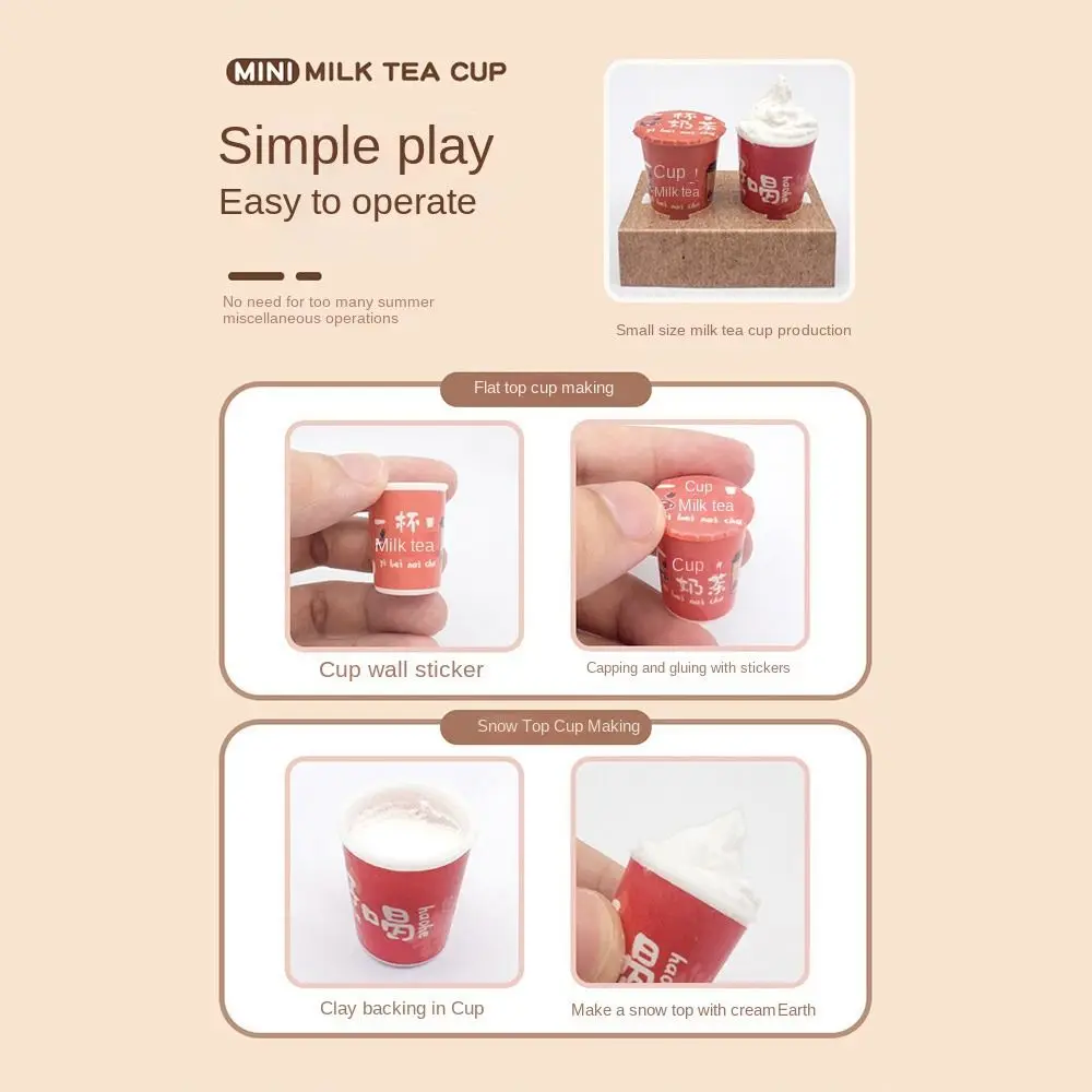 Colorful Stress Relieve Set Mixed Mobile Phone Chain Charm Cream Gel Handmade Imitation Bottle Charm Mini Cake Snacks DIY