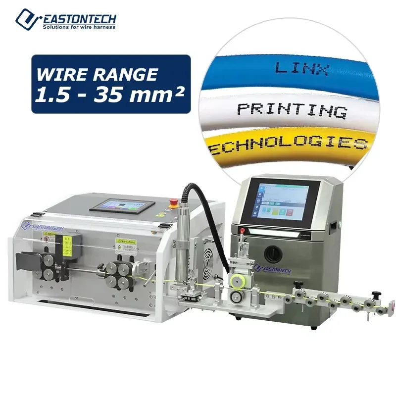 2026 Hot EW-05A+P Cable and Wire Cutting and Stripping Machine Continuous Inkjet Printer Cable Marking Printer Wire Printing