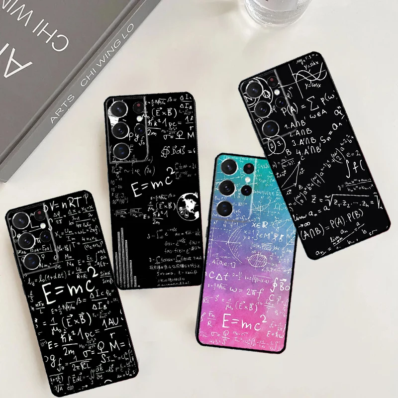 Physic Equations Math Case For Samsung Galaxy S24 Ultra S22 S23 Plus Note 10 Note 20 S8 S9 S10 S20 S21 FE Cover