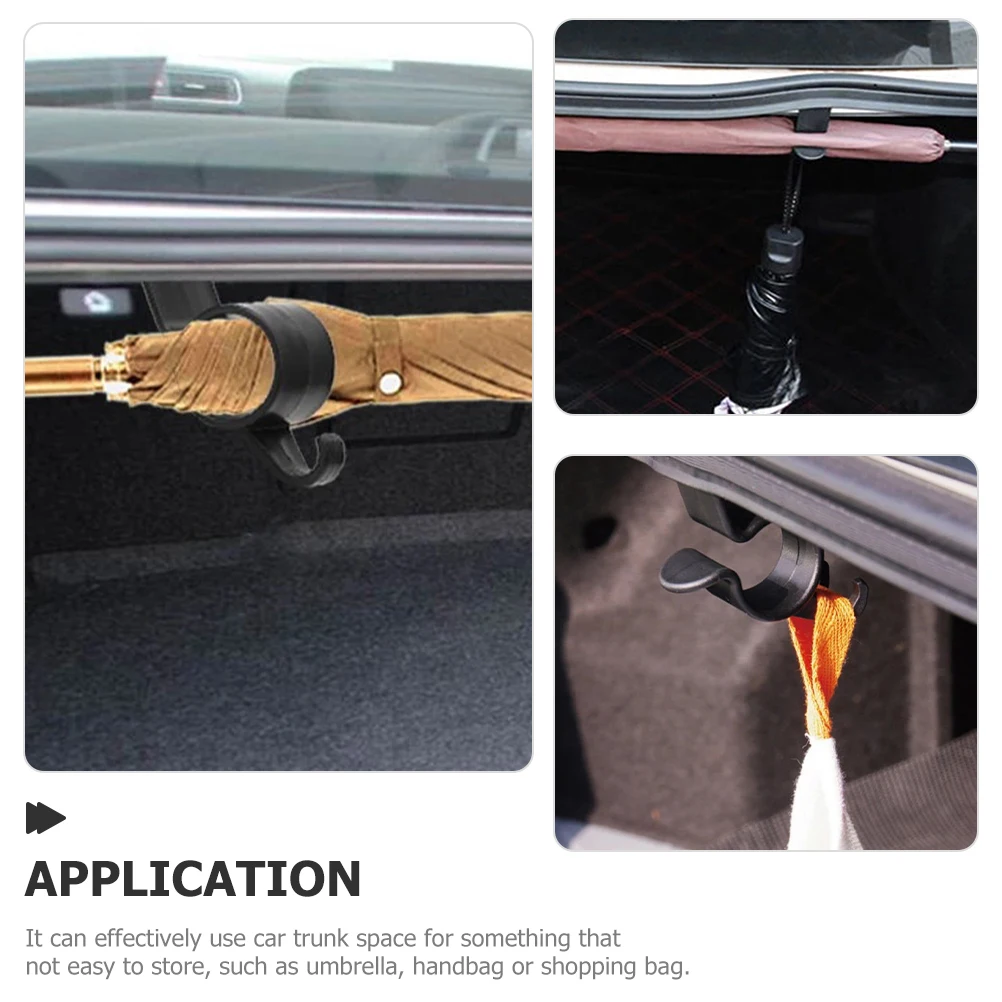 

10Pcs Car Trunk Umbrella Hooks Plastic Organizer Durable Easy Install Space Saving Car Trunk Umbrella Hook Home Tool